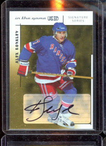2003-04 ITG SIGNATURE SERIES ALEX KOVALEV GOLD FOIL AUTO #A-AK AUTOGRAPH RANGERS