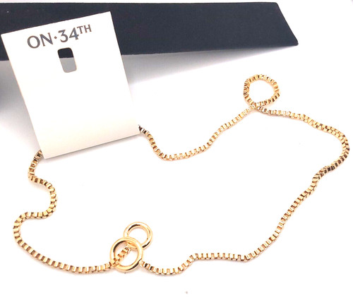 VETEMENTS Collana a levetta On 34th tono oro bellissima dichiarazione moda
