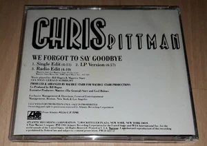 CHRIS PITTMAN - We Forgot To Say Goodbye - PROMO CD Single R&B Rnb MAURICE STARR - Bild 1 von 4