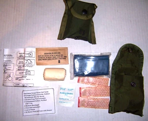 Two New complete Nylon First aid kit US military genuine GI surplus small - Picture 1 of 7