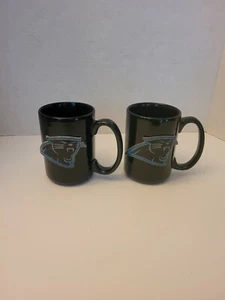 Schwarze Carolina Panthers Kaffeebecher 2er Set mit Zinn 3D Logo 12oz - Bild 1 von 6