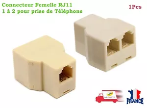 RJ11 Verteiler RJ11 Buchse 1-2 für Telefonbuchse 6P4C - Bild 1 von 5