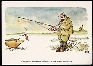 Catching Cornish Pasties In The West Country Besley J Arthur Dixon Postcard - Picture 1 of 2