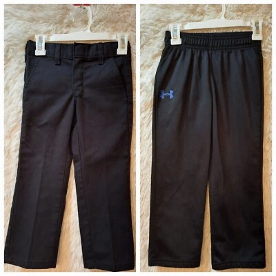 Lote de 2: Pantalones Dickies y pantalones deportivos Under Armour talla 4 niños Foto 1 de 4