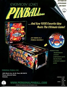 Pokemon Personal Pinball Flyer/ Ad/ Brochure - Picture 1 of 2