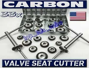 33x VALVE SEAT CUTTER SET HIGH CARBON STEEL 1.3/16" TO 2.1/8" 45 + 30 +70 Degree - Picture 1 of 3