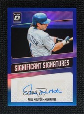 2018 Donruss Optic Significant Signatures Blue Prizm /20 Paul Molitor Auto HOF