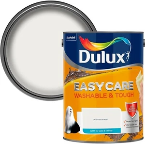 Dulux Easycare Washable & Tough Matt Emulsion Paint Pure Brilliant White 5L - Picture 1 of 5