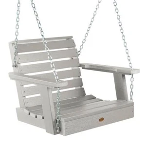 Highwood Porch Swing 27.2" Weather Resistant Eco-Friendly Plastic Harbor Gray - Picture 1 of 4