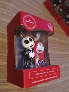 HALLMARK NIGHTMARE BEFORE CHRISTMAS JACK SKELLINGTON, SALLY ORNAMENT~NEW IN BOX - Picture 1 of 4