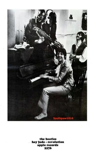 1968 The Beatles "Hey Jude/Revolution" Song Release Industry Promo Reprint Ad - Picture 1 of 1