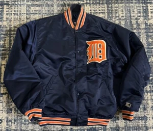 Vintage 1984 Detroit Tigers Ruppert Jones Game Worn Starter Dugout Jacket Sz XL - Picture 1 of 10