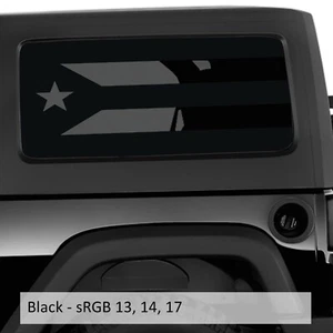 Jk/JL Puerto Rico Flag Decal Hardtop Window Set for Wrangler 2DR Model '07-'20 - Picture 1 of 10