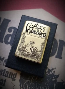 Vintage Zippo Lighter  Armor With thick walls. Unique Engraving Alice - Picture 1 of 7