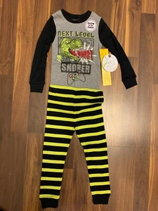 New Boys 3T Glow In the Dark Pajamas - 4 Pieces Lets Play Dinosaurs - Picture 1 of 4