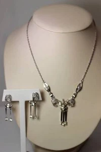Juego de Collares y Pendientes Esposito de Plata Esterlina Brillante y Estrás - 5667 - Imagen 1 de 12
