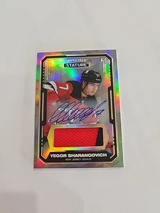 2021-22 Upper Deck Stature Yegor Sharangovich 7/7 Auto ZM - Picture 1 of 3