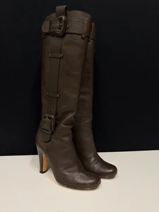 Vincini italienische kniehohe braune Damen-Lederstiefel – 38,5/5,5 UK - Bild 1 von 11