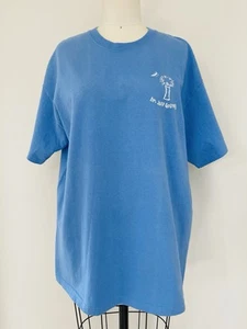 Himmelblaues T-Shirt Hawaii Grafik Vintage Baumwolle Größe L - Bild 1 von 5