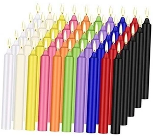 100-Pack 4-Inch Colored Taper Candles | Vibrant Assorted Hues | Ideal for - Picture 1 of 7