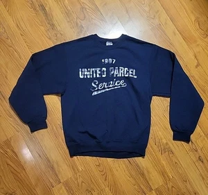 UPS Jerzees Nublend Vintage Sweatshirt Herren Med 50/50 Pullover Blau Lieferung - Bild 1 von 9