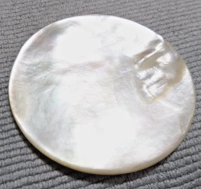 Large Vintage Antique MOP Mother of Pearl Button 2 & 3/16" Inch - Image 1 of 4
