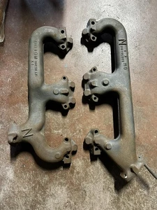 336709 336710 GM Sbc Exhaust Headers 350 327 Camaro Chevy Hot Rat Rod Cast Iron - Picture 1 of 15