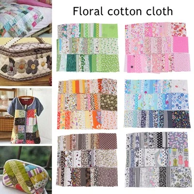 Premium Baumwollstoff Quadrate Mehrfarbig Patchwork DIY Nähen Stoffpakete - Bild 1 von 4