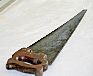 Vintage Disston D-23 Crosscut Hand Saw 26" Blade 8 PPI Wheat Design Handle USA - Picture 1 of 9