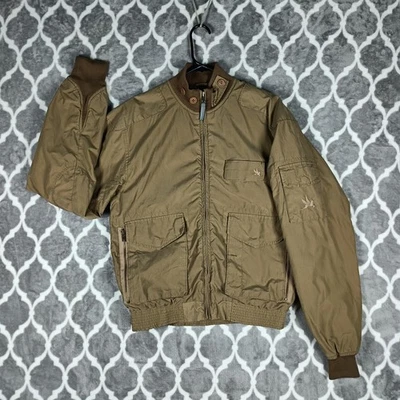 Jaqueta Spiewak Masculina Média Bombardeiro Voo Zíper Completo Bordada Patch Bolsos - Imagem 1 de 4