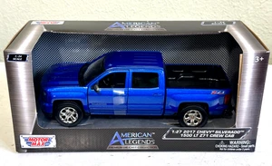 2017 CHEVROLET SILVERADO Z71 ROYAL BLUE PICKUP TRUCK 1:24 MOTORMAX SHARP!! A1A - Picture 1 of 5