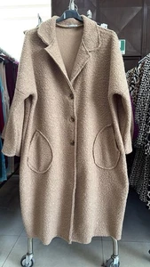 Damen Teddy Mantel Lang & Breit – Oversize – Einheitsgröße - Bild 1 von 2