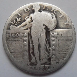 1927 D Standing Liberty Silver Quarter, (27DEW1) - Picture 1 of 4