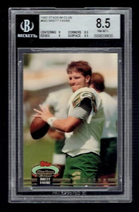1992 Stadium Club Brett Favre #683 BGS 8.5 9 Green Bay Packers HOF - Picture 1 of 2