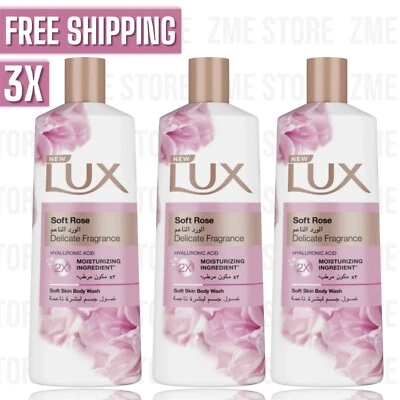 3X LUX Delicada FRAGANCIA Rosa Suave Baño Body Wash Gel de Ducha 500ml Foto 1 de 3