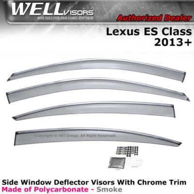 Viseras WELL para Lexus ES350 2013-2017 viseras de ventana protectores de ajuste cromados deflectores Foto 1 de 4