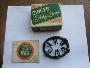 Vintage Singer No 35776 Stocking Darner Original Box & Manual USA Sewing Retro