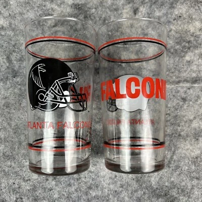 Atlanta Falcons NFL NFC de colección de los años 90 alto 20 oz. Juego de 2 vasos de vidrio Foto 1 de 4
