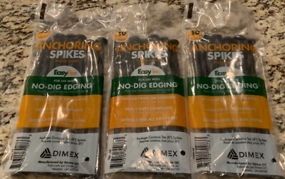 "Anclaje de bordes de paisaje Easy Flex estaca de 8"" 3 paquetes nuevos = 30 estacas totales" Foto 1 de 3