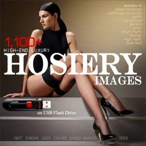 1,100+ Images on USB Flash Drive - Women in HOSIERY STOCKINGS legs thighs feet - Picture 1 of 19