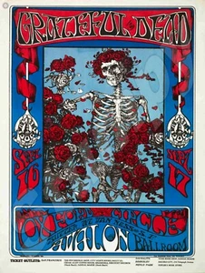 Vintage Grateful Dead Concert Poster Metal Sign 9" x 12" - Picture 1 of 1