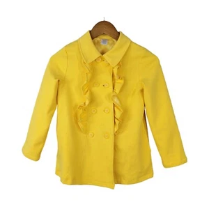 Gymboree Girls Size Medium 7-8 Jacket Ruffle Front Lined Peacoat Sweatshirt - Picture 1 of 7