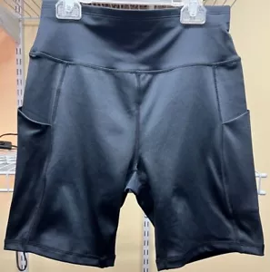 Pantaloncini Yoga Neleus Donna Nero Allenamento Compressione Elasticizzati con Tasche Nuovi senza etichette - Foto 1 di 8