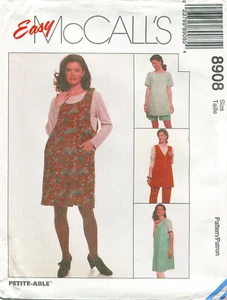 McCalls 8908 Maternidad Jumper Chaleco Top Pantalones Cortos Patrón de Costura Sin Cortar - Imagen 1 de 2