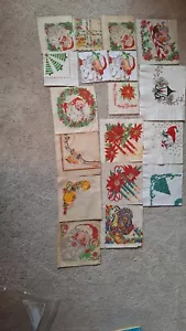 Vintage 50er Jahre Sammlerstück Merry Christmas Krepp Papier Servietten Servietten - Bild 1 von 7