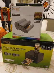 VuPoint Solutions Photo Cube Wi-Fi Compact Photo Printer and New Color Ink - Picture 1 of 8