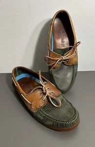 Vintage Timberland Damen Boot Deck Schuhe Größe 9 mittelbraun grün - Bild 1 von 9