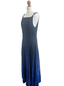Betsy & Adam, Dress, Metallic Blue Black, Prom, Gothic, Retro, Vintage, 90's Y2K - Picture 1 of 10