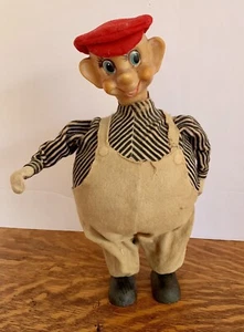 Vintage Doll  Figure Hard Vinyl Head  Wire Arms Posable Train Conductor - Picture 1 of 9