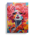 Drag Queen Expressionism Canvas Wall Art Print Framed Picture Decor Living Room